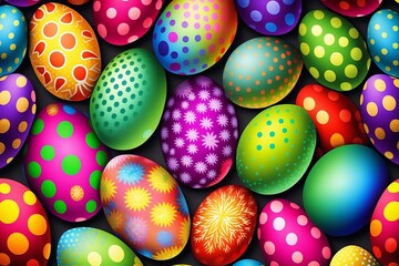 Fototapeta premium colourful easter eggs background