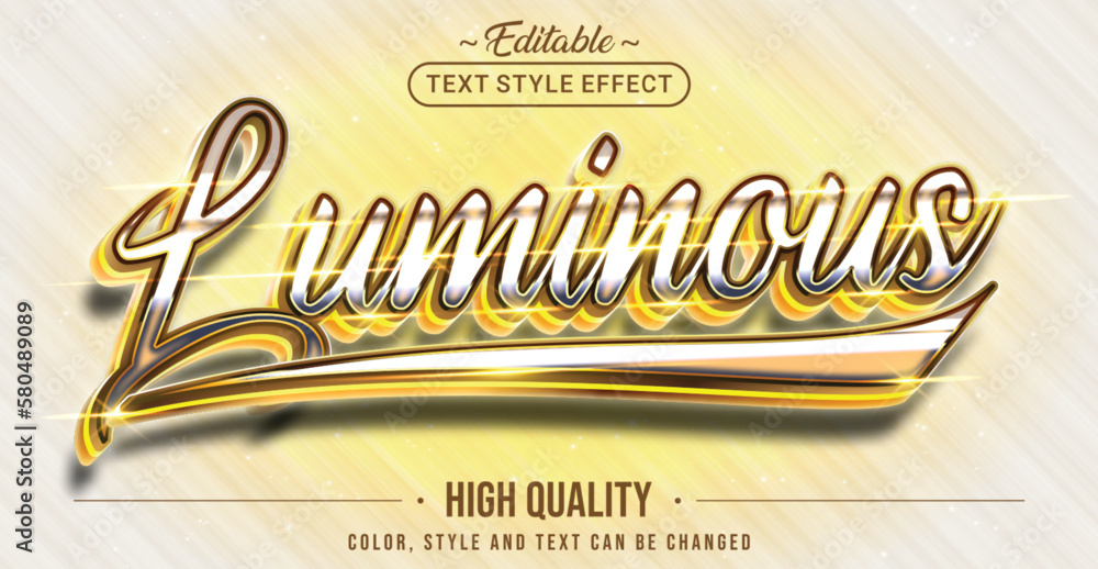 Aufkleber editable text style effect - luminous white text style theme.