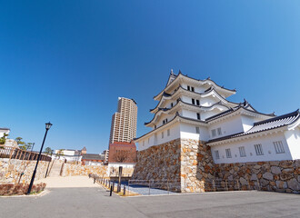 兵庫県尼崎市 快晴の尼崎城址公園	