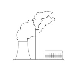 high pollution from coal power plant.