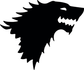 Direwolf silhouette Stark Symbol Game of thrones