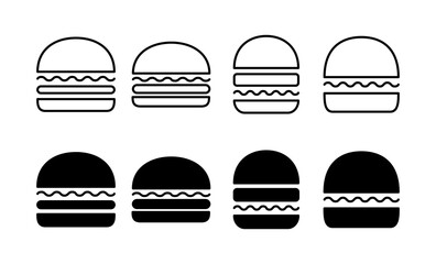Burger icon vector for web and mobile app. burger sign and symbol. hamburger