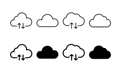 Cloud icon vector for web and mobile app. cloud sign and symbol
