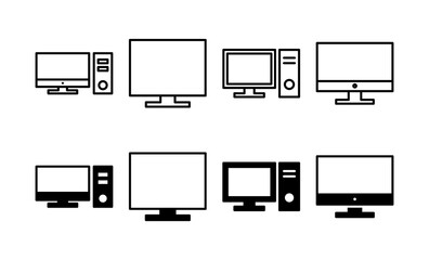 Computer icon vector for web and mobile app. computer monitor sign and symbol