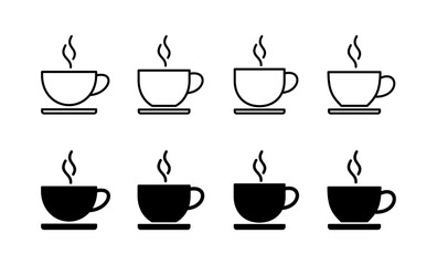 Fototapeta premium coffee cup icon vector for web and mobile app. cup a coffee sign and symbol