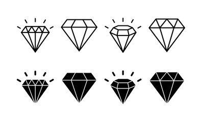 Diamond icon vector for web and mobile app. diamond gems sign and symbol