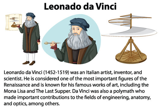Informative biography of Leonado da Vinci