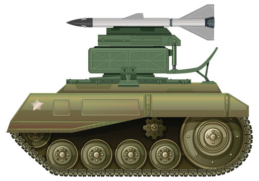 recommend clip art: Military missile launcher vector