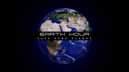 abstract background of Earth hour concept. 25 march