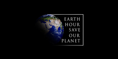 abstract background of Earth hour day concept. 25 march