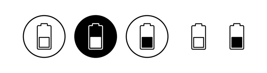 Battery icon vector illustration. battery charging sign and symbol. battery charge level