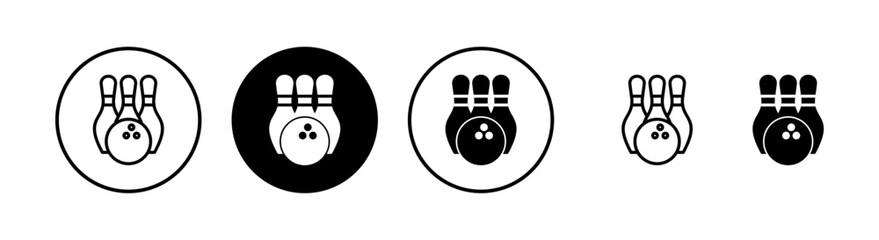 Bowling icon vector illustration. bowling ball and pin sign and symbol.