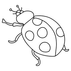 single ladybug insect animal, Spring Season illustration Element