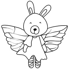 cute fairy animal, Spring Season illustration Element