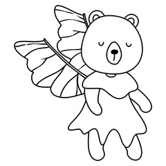 cute fairy animal, Spring Season illustration Element