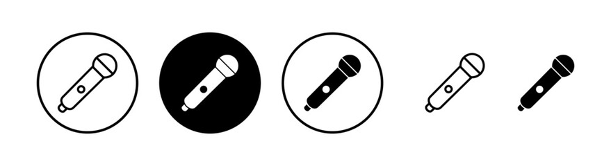 Microphone icon vector illustration. karaoke sign and symbol