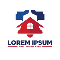 Liberty bell with house or home.