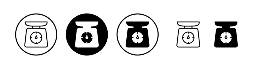 Scales icon vector illustration. Weight scale sign and symbol