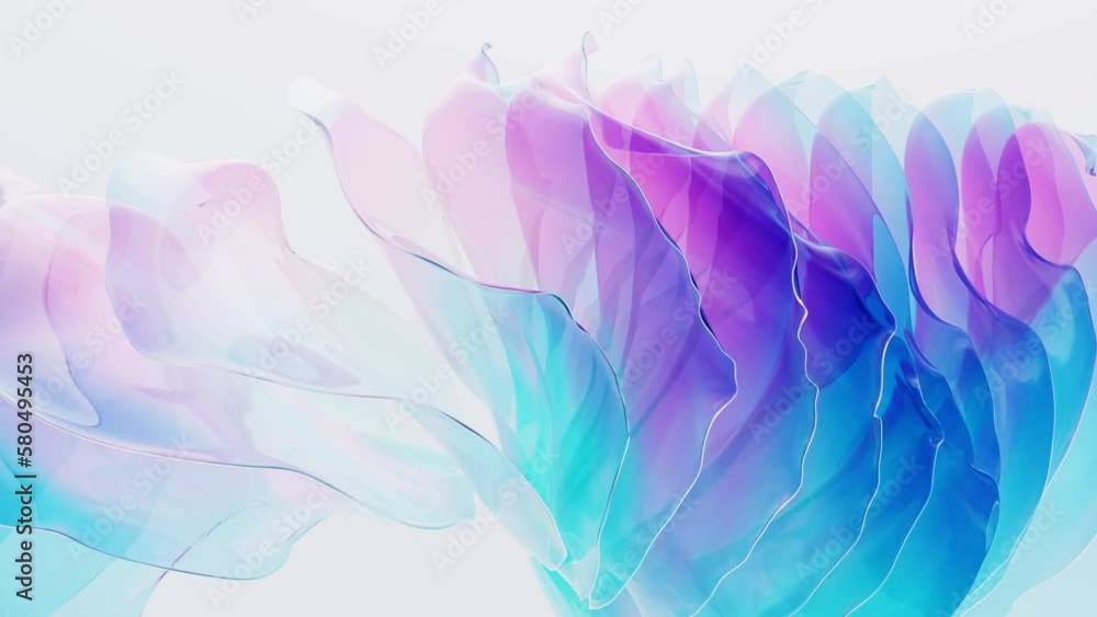 Poster gradient multilayer glass background, 3d rendering.