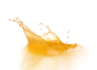 Obraz premium Splashing tasty fresh juice on white background