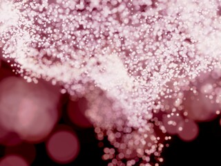 3Dで描かれた躍動感のあるキラキラした光の粒