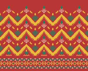 Ethnic ikat design. Seamless ethnic ikat pattern. ethnic ikat folk embroidery abstract art. design for clothing ,wrapping,carpet,wallpaper,fabric,textile and cover.