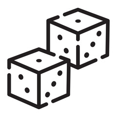 Dices line icon