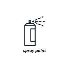 Vector sign spray paint symbol is isolated on a white background. icon color editable.