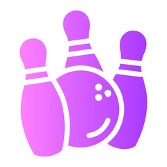 Bowling gradient icon