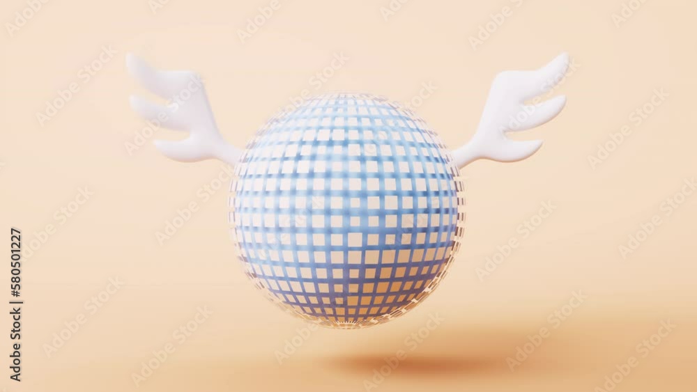 Poster loop animation of digital earth with flying wings, 3d rendering.