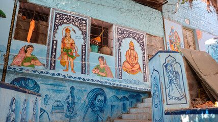 Jodhpur, Rajasthan, India 12th March 2023: Visuals of Jodhpur Narrow streets the Blue City of...