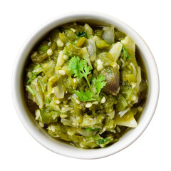 Northern Thai food (Nam Prik Num), Spicy young green chili dip, Local Thai food