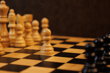 Lone pawn on the chess board