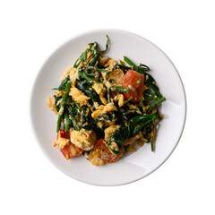 Northern Thai food, Stir fried gurmar leaf (Gymnema inodorum) with egg, Local food