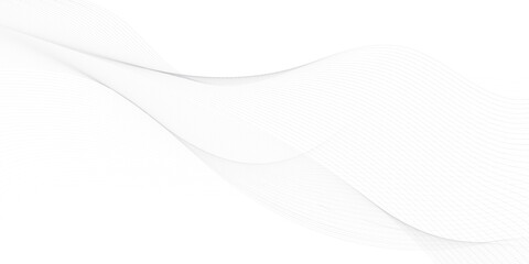 Abstract  white and gray color, modern design stripes background with wave element. Vector illustration.