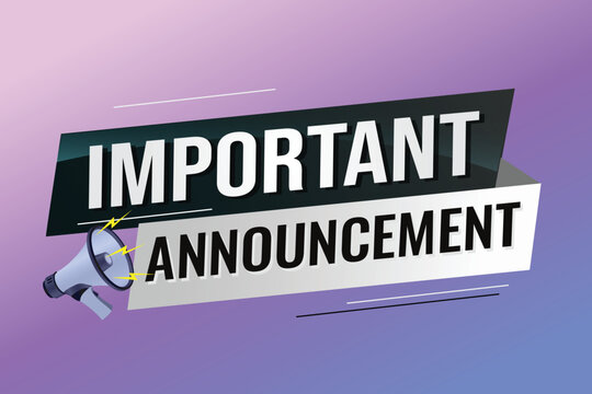 important announcement word concept vector illustration lines modern futuristic 3d style for landing page template ui web mobile app poster banner flyer background gift card coupon label wallpaper