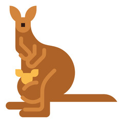 kangaroo flat icon style © smalllike