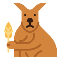 kangaroo flat icon style © smalllike