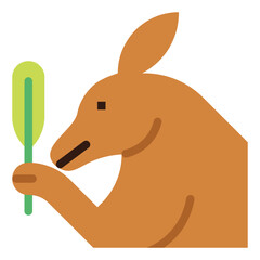 kangaroo flat icon style © smalllike