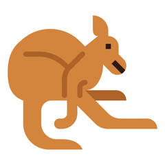 kangaroo flat icon style © smalllike