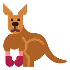 kangaroo flat icon style © smalllike