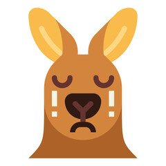 kangaroo flat icon style