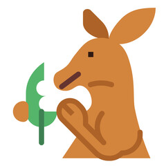 kangaroo flat icon style © smalllike