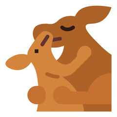 kangaroo flat icon style