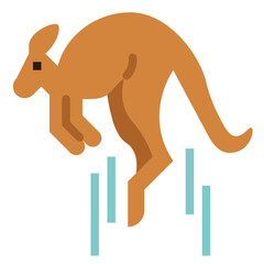 kangaroo flat icon style © smalllike