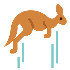 kangaroo flat icon style © smalllike