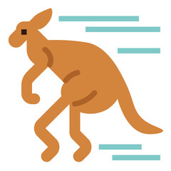 kangaroo flat icon style © smalllike