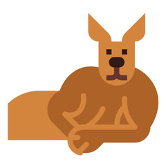 kangaroo flat icon style © smalllike