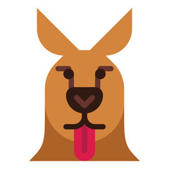 kangaroo flat icon style