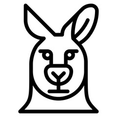 kangaroo line icon style © smalllike